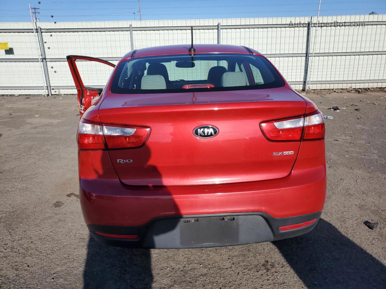 2014 Kia Rio Ex Красный vin: KNADN4A35E6419868