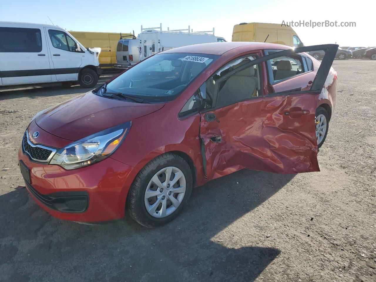 2014 Kia Rio Ex Красный vin: KNADN4A35E6419868