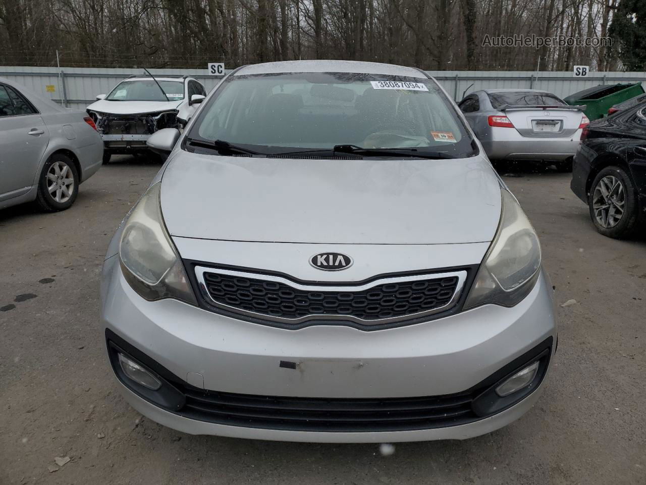 2013 Kia Rio Ex Silver vin: KNADN4A36D6158152