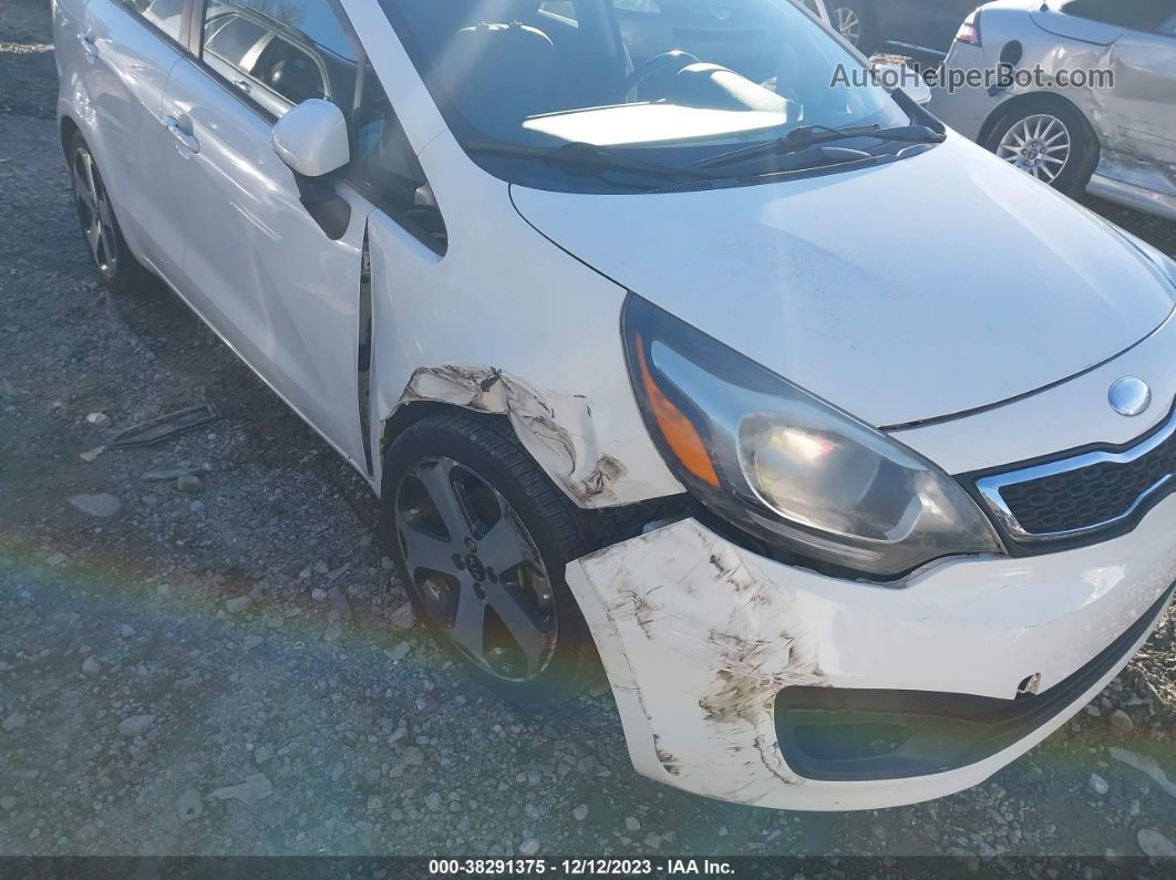 2014 Kia Rio Sx White vin: KNADN4A36E6324705