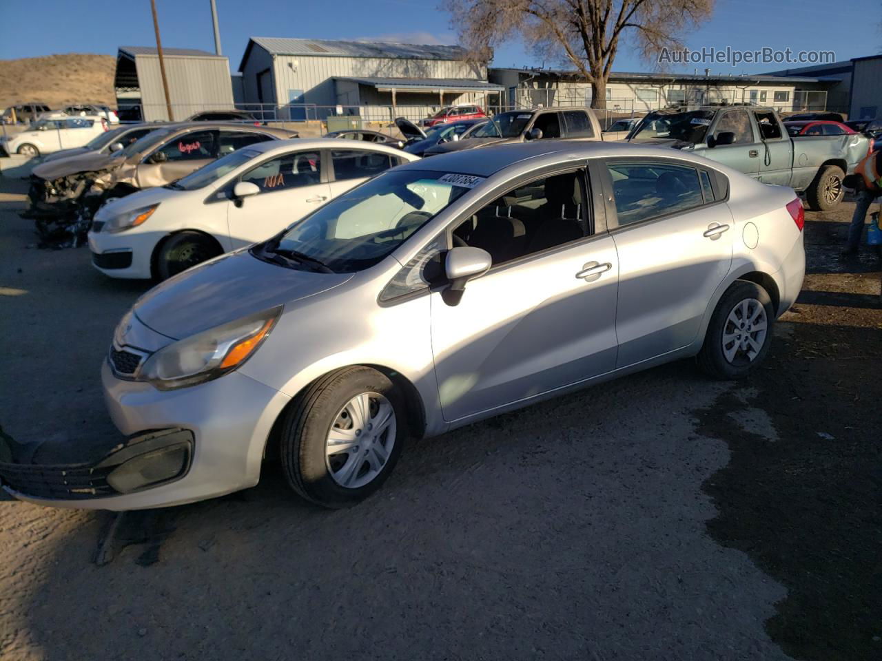 2014 Kia Rio Ex Серебряный vin: KNADN4A36E6408068