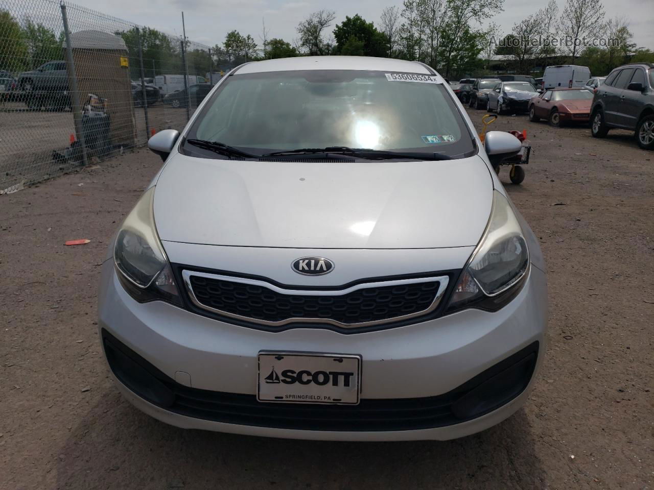 2014 Kia Rio Ex Серебряный vin: KNADN4A36E6419068