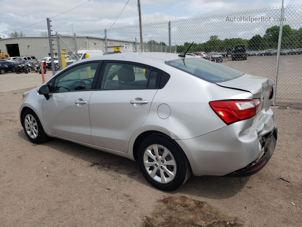 2014 Kia Rio Ex Серебряный vin: KNADN4A36E6419068