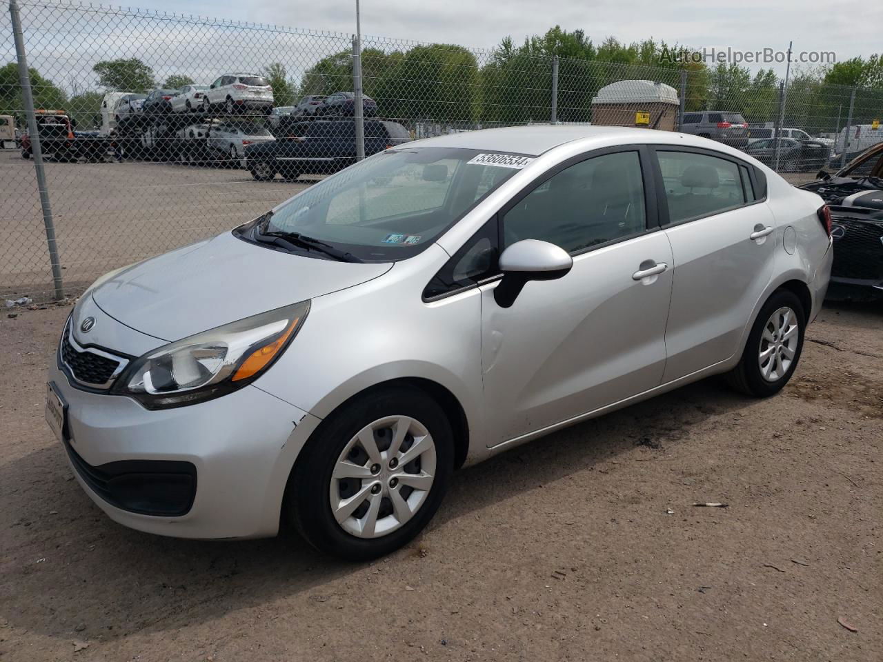 2014 Kia Rio Ex Silver vin: KNADN4A36E6419068