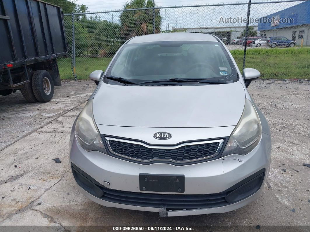 2013 Kia Rio Ex Silver vin: KNADN4A37D6104925