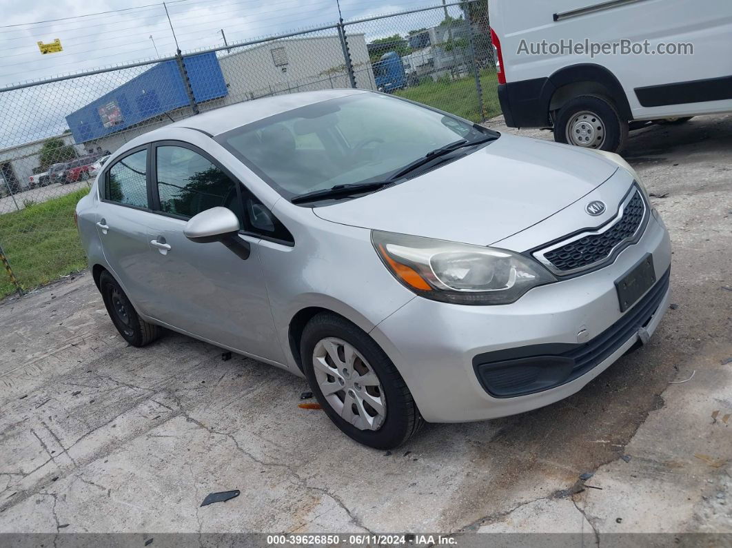 2013 Kia Rio Ex Silver vin: KNADN4A37D6104925