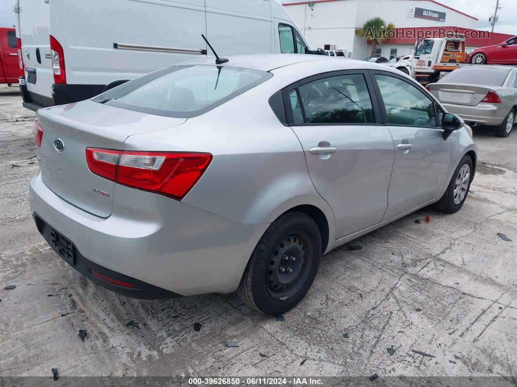 2013 Kia Rio Ex Silver vin: KNADN4A37D6104925