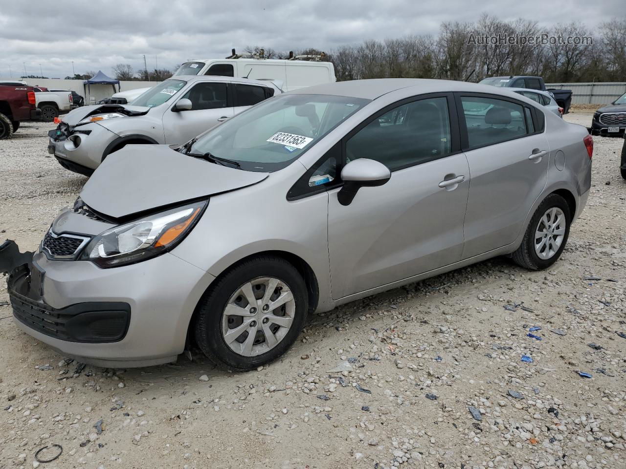 2014 Kia Rio Ex Silver vin: KNADN4A37E6327113