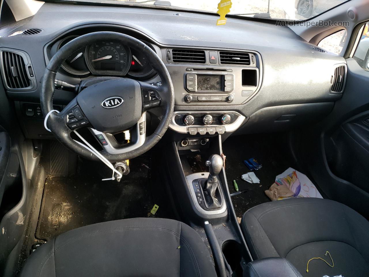 2013 Kia Rio Ex Серебряный vin: KNADN4A38D6116081