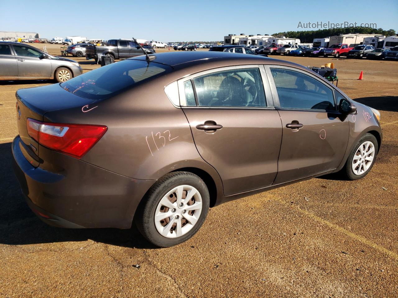 2013 Kia Rio Ex Brown vin: KNADN4A38D6143703