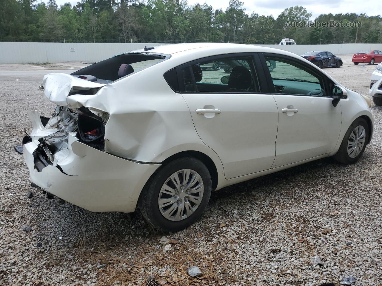 2013 Kia Rio Ex White vin: KNADN4A38D6296372