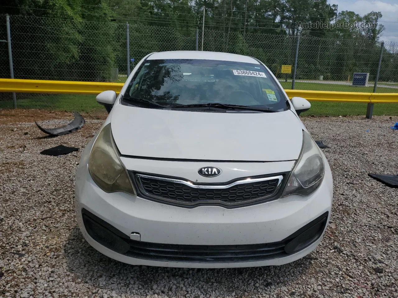 2013 Kia Rio Ex White vin: KNADN4A38D6296372