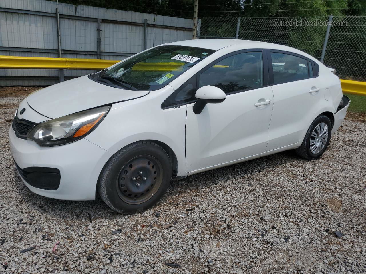 2013 Kia Rio Ex White vin: KNADN4A38D6296372