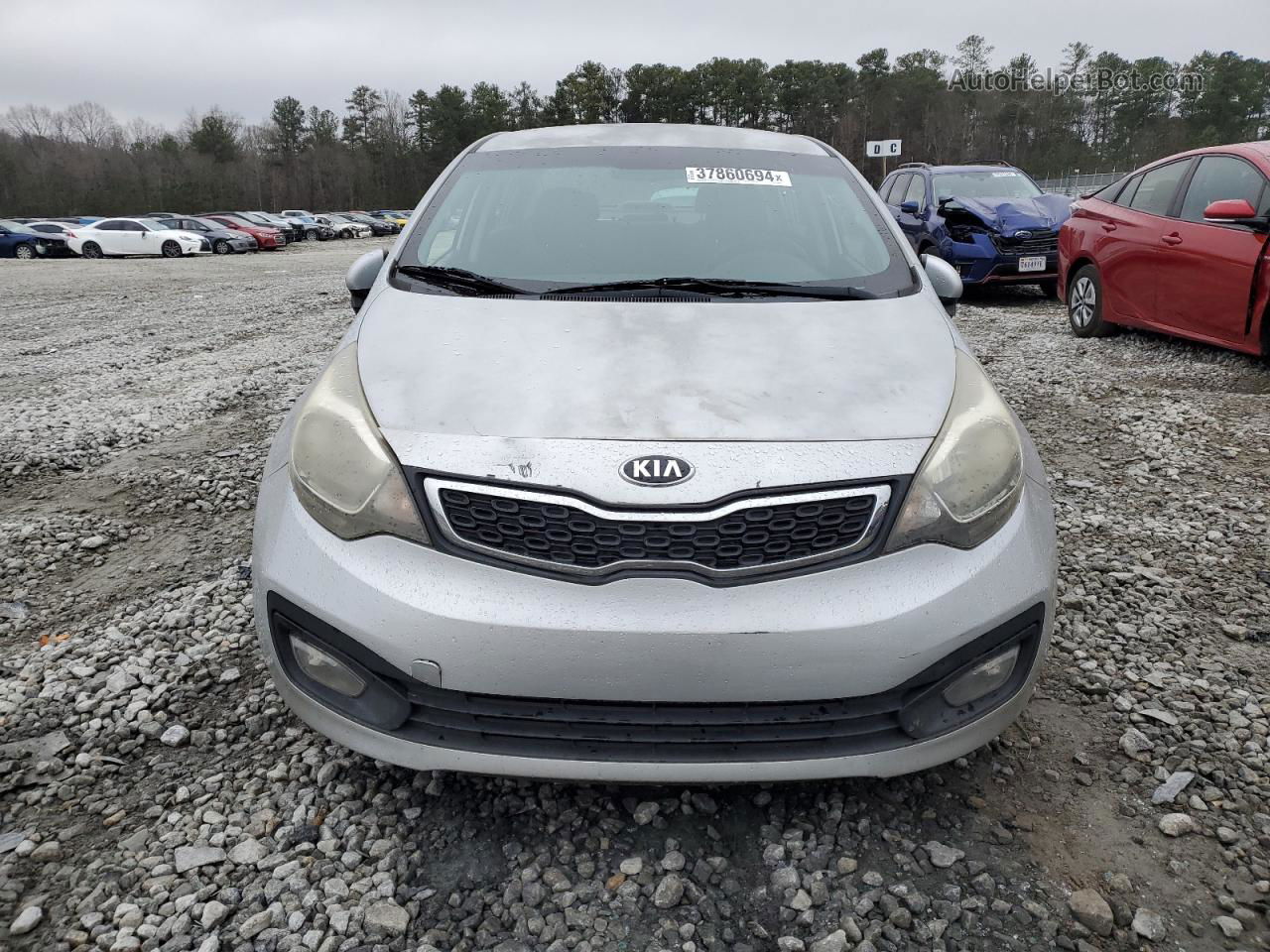 2013 Kia Rio Ex Серебряный vin: KNADN4A38D6310514