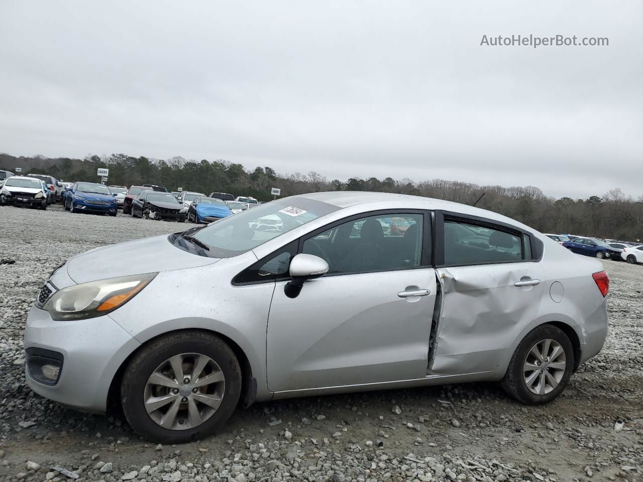 2013 Kia Rio Ex Серебряный vin: KNADN4A38D6310514