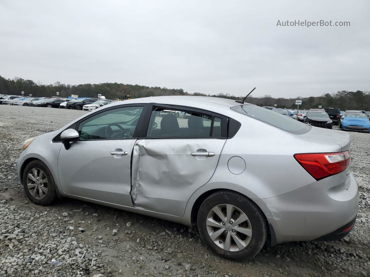 2013 Kia Rio Ex Silver vin: KNADN4A38D6310514