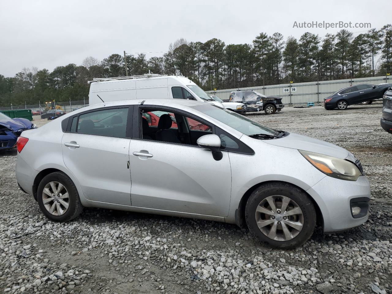 2013 Kia Rio Ex Silver vin: KNADN4A38D6310514