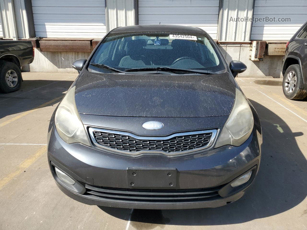 2013 Kia Rio Ex Gray vin: KNADN4A39D6201561