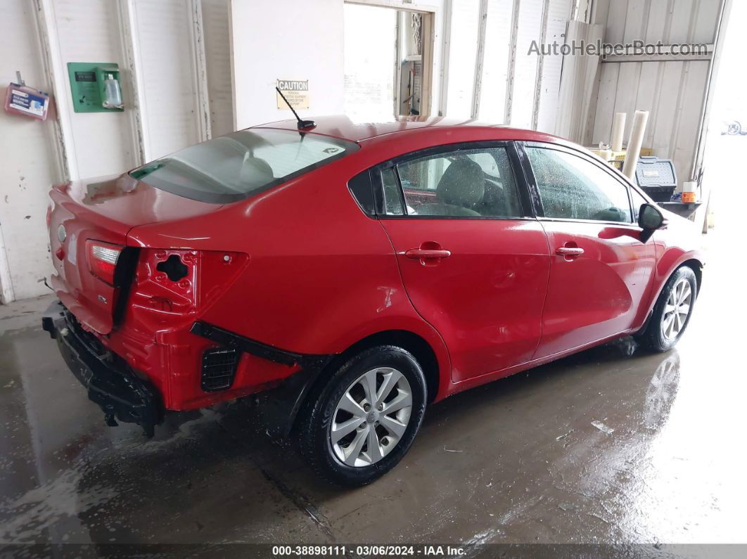 2013 Kia Rio Ex Red vin: KNADN4A39D6231739