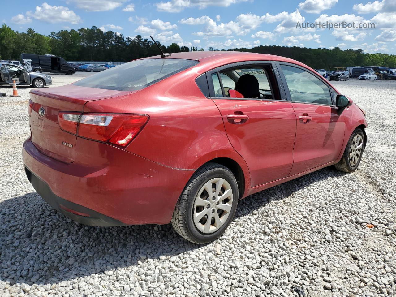 2013 Kia Rio Ex Burgundy vin: KNADN4A39D6242059