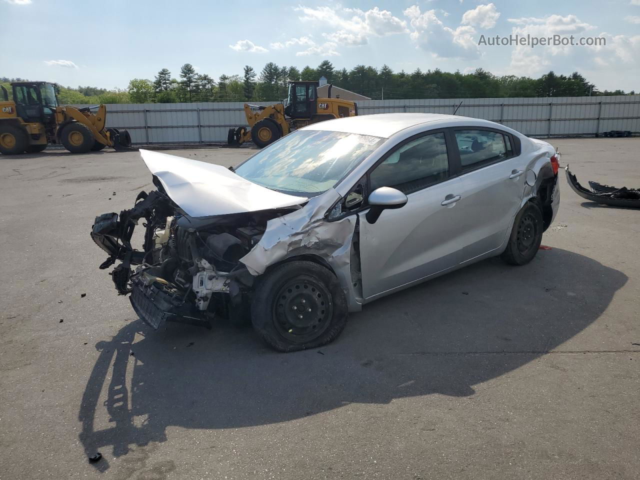 2014 Kia Rio Ex Серебряный vin: KNADN4A3XE6341068