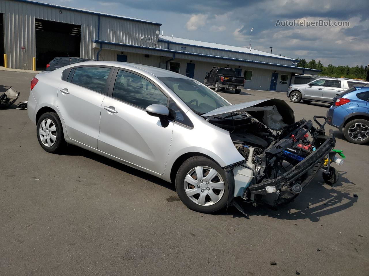 2014 Kia Rio Ex Серебряный vin: KNADN4A3XE6341068