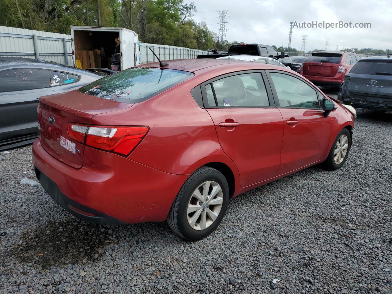 2014 Kia Rio Ex Red vin: KNADN4A3XE6354564