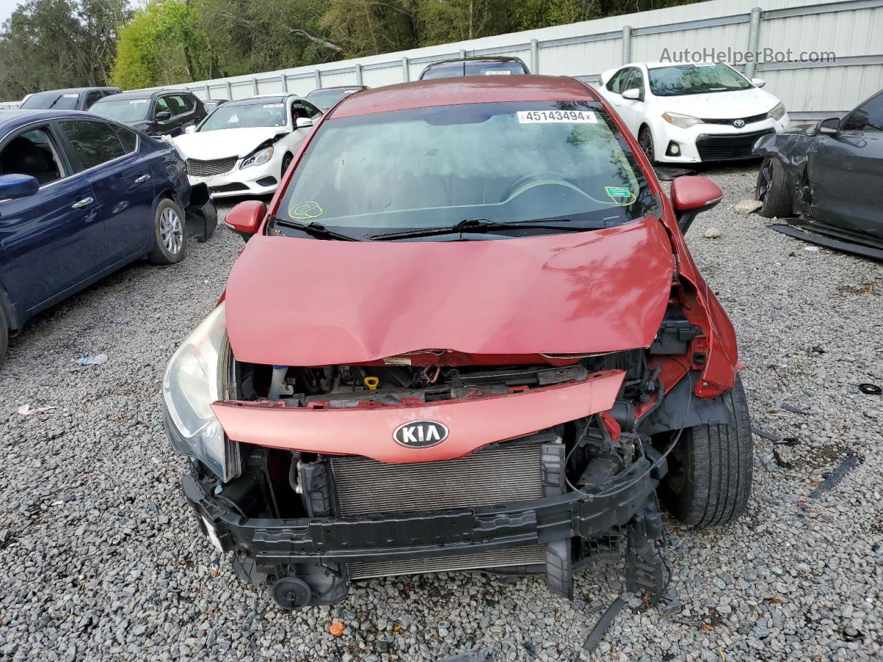 2014 Kia Rio Ex Red vin: KNADN4A3XE6354564