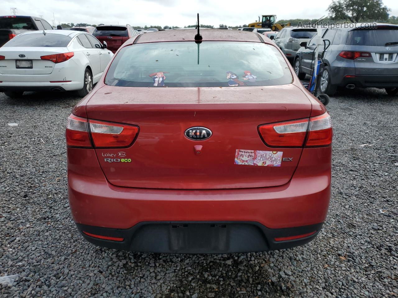 2014 Kia Rio Ex Red vin: KNADN4A3XE6354564