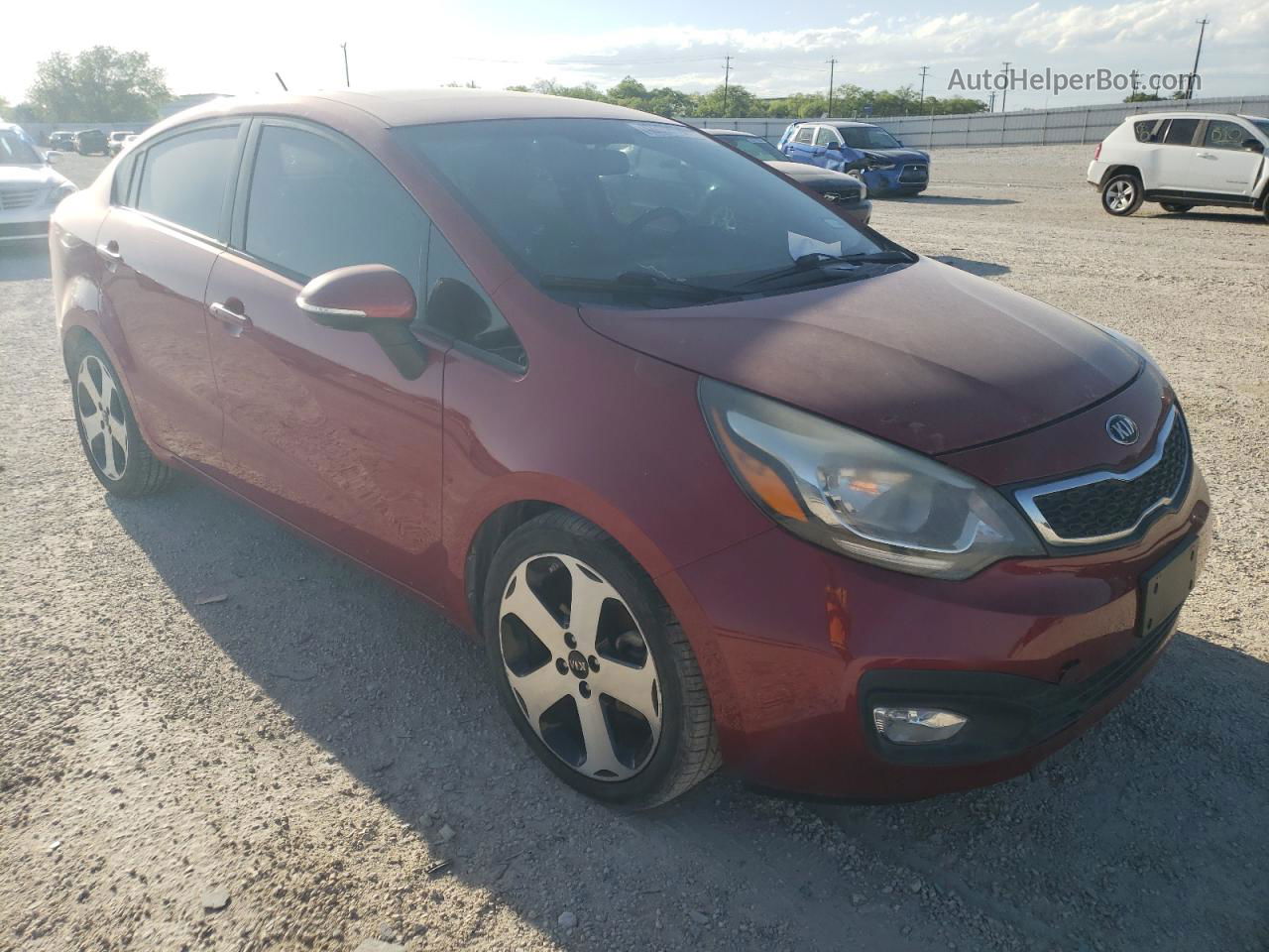 2014 Kia Rio Ex Red vin: KNADN4A3XE6362308