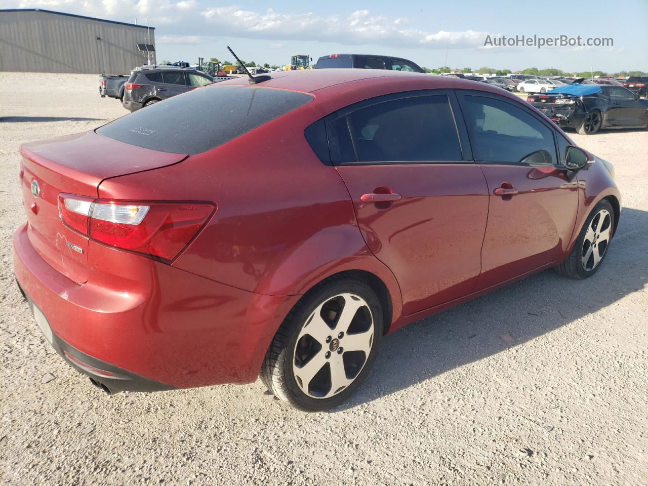 2014 Kia Rio Ex Красный vin: KNADN4A3XE6362308