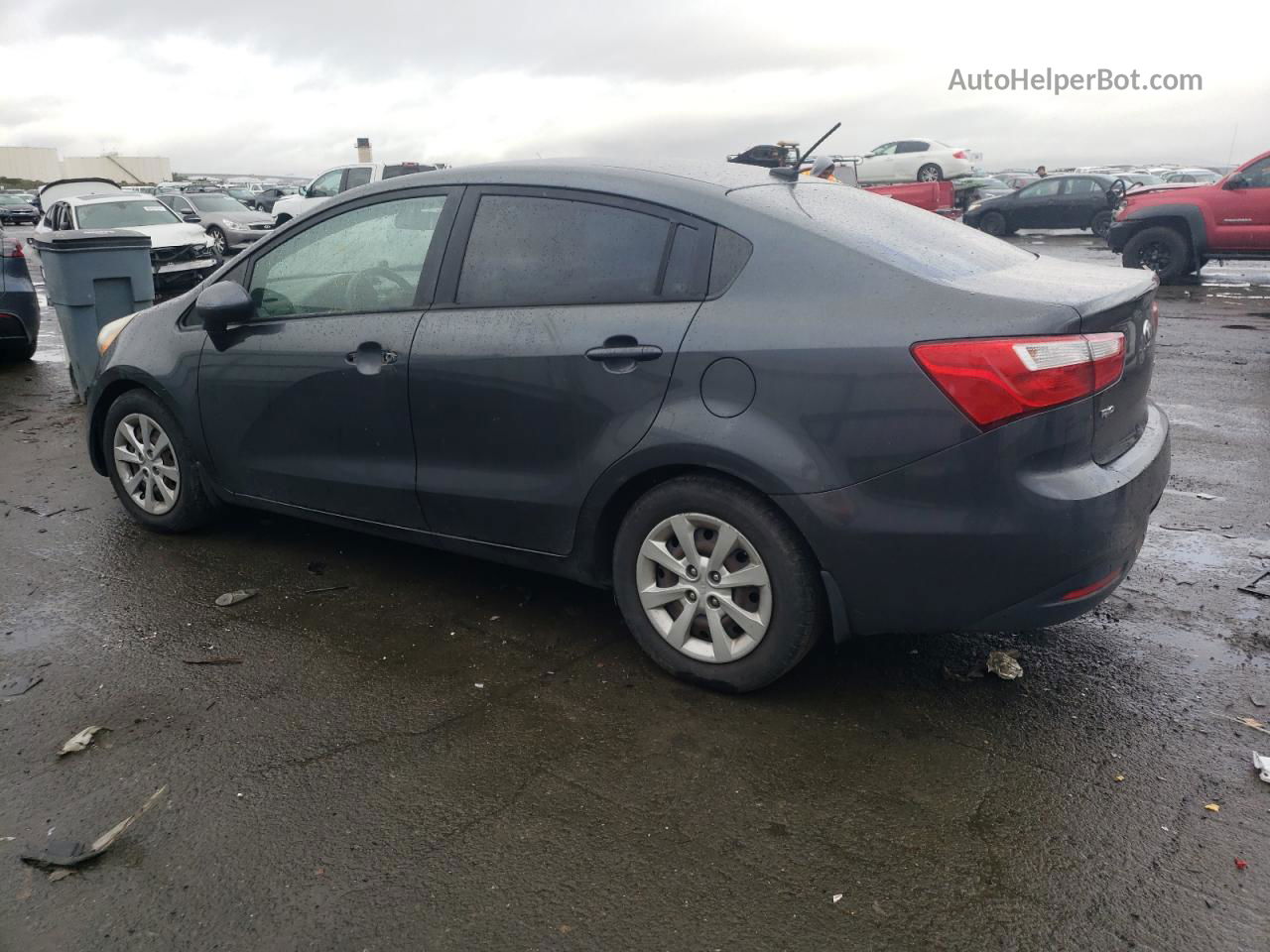 2014 Kia Rio Ex Gray vin: KNADN4A3XE6372630