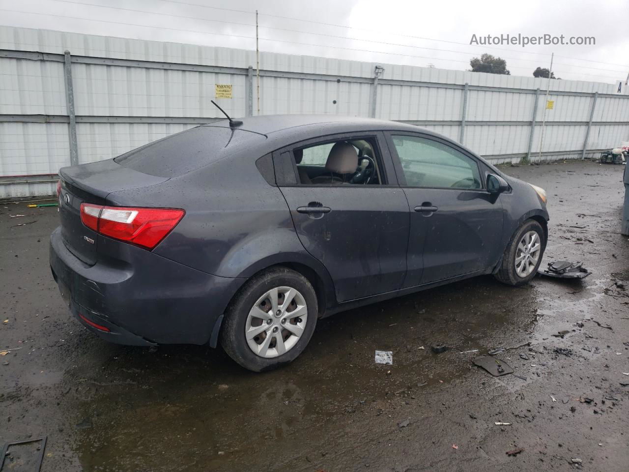 2014 Kia Rio Ex Gray vin: KNADN4A3XE6372630