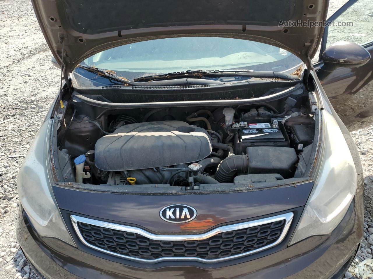 2014 Kia Rio Ex Brown vin: KNADN4A3XE6385684