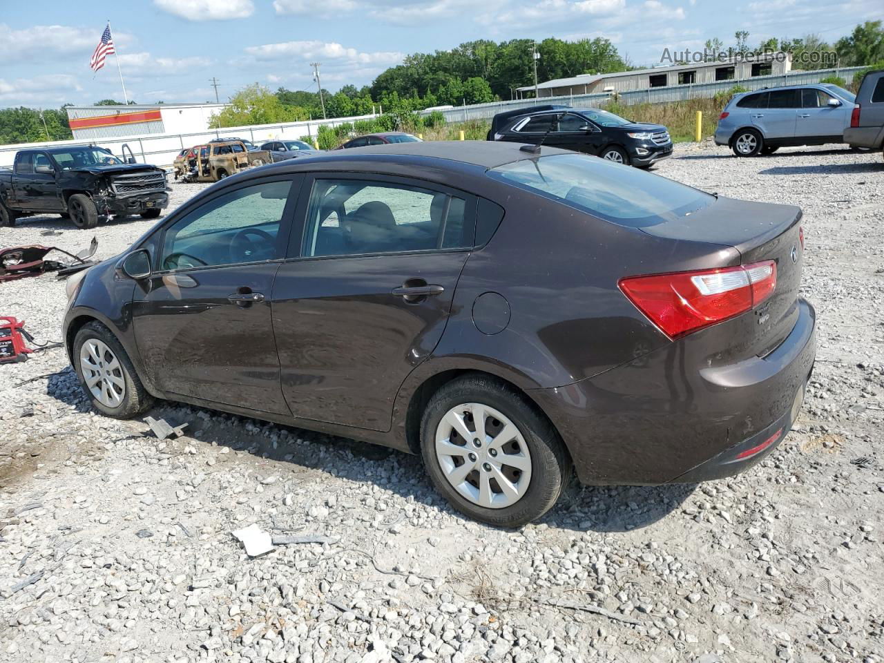 2014 Kia Rio Ex Brown vin: KNADN4A3XE6385684