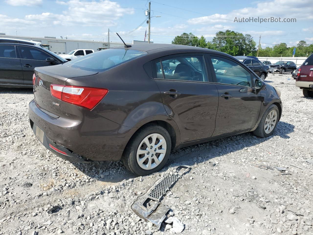 2014 Kia Rio Ex Brown vin: KNADN4A3XE6385684