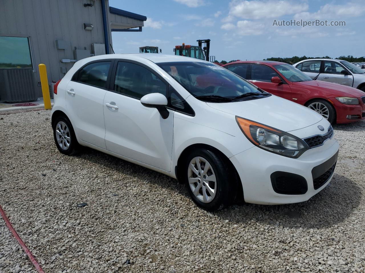 2013 Kia Rio Ex Белый vin: KNADN5A30D6191735