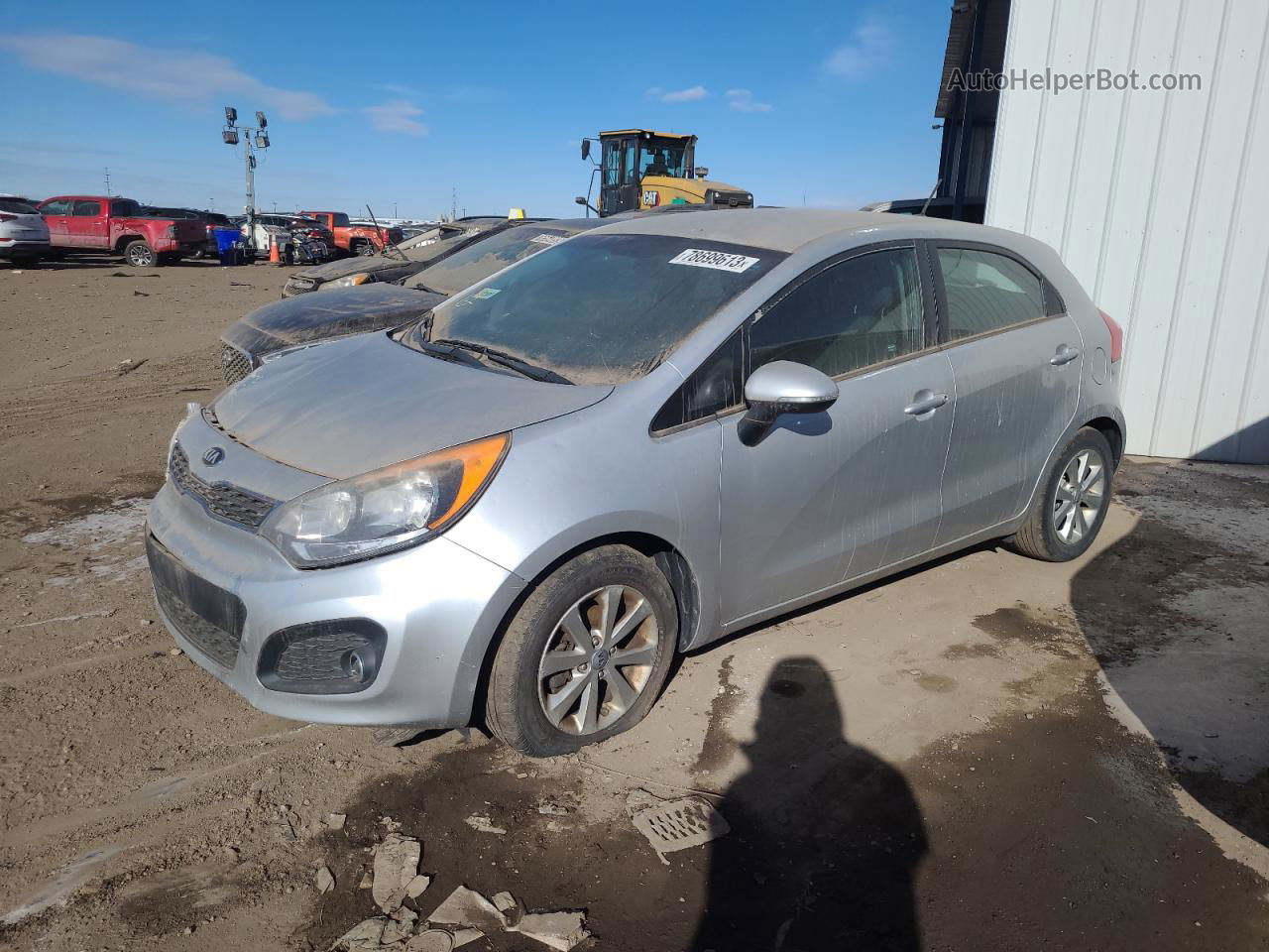 2014 Kia Rio Ex Серебряный vin: KNADN5A30E6417659