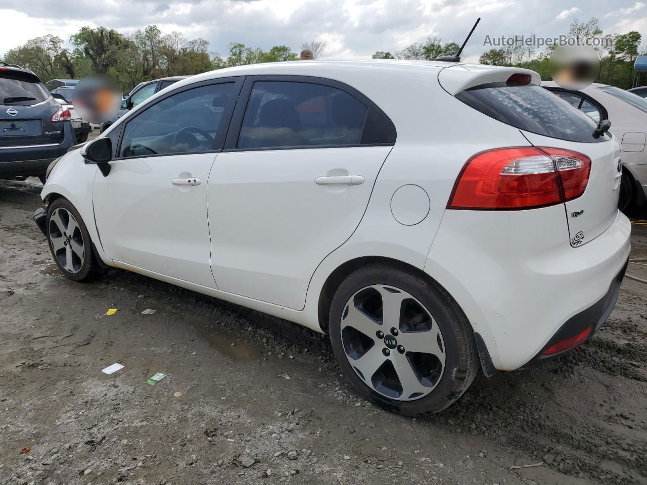 2013 Kia Rio Ex White vin: KNADN5A31D6174586