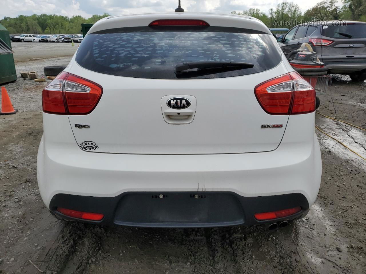 2013 Kia Rio Ex White vin: KNADN5A31D6174586