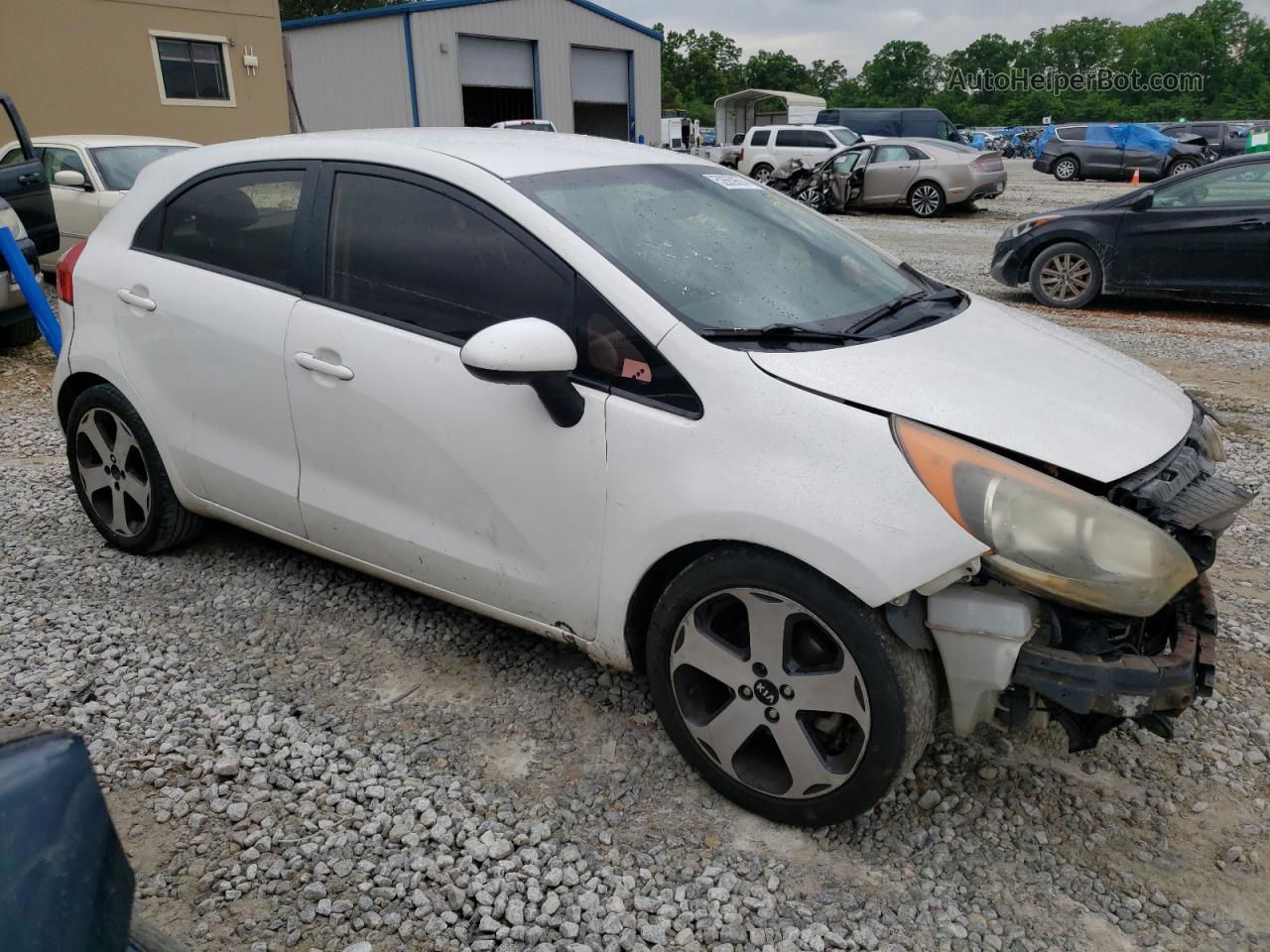 2013 Kia Rio Ex White vin: KNADN5A31D6261226