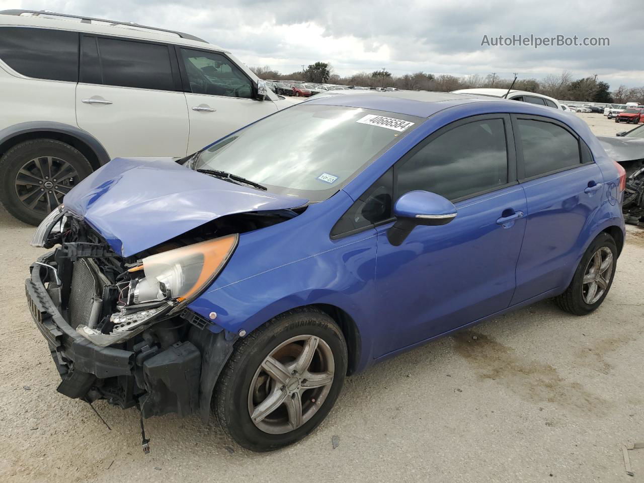 2013 Kia Rio Ex Blue vin: KNADN5A31D6268287