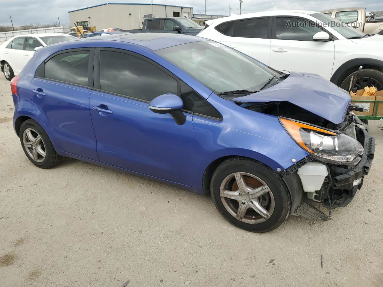 2013 Kia Rio Ex Blue vin: KNADN5A31D6268287