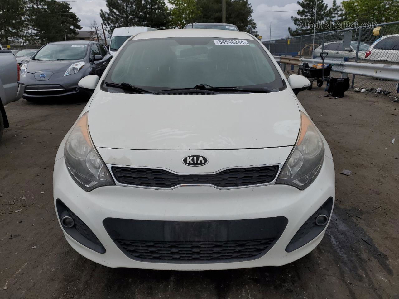 2013 Kia Rio Ex Белый vin: KNADN5A32D6229367