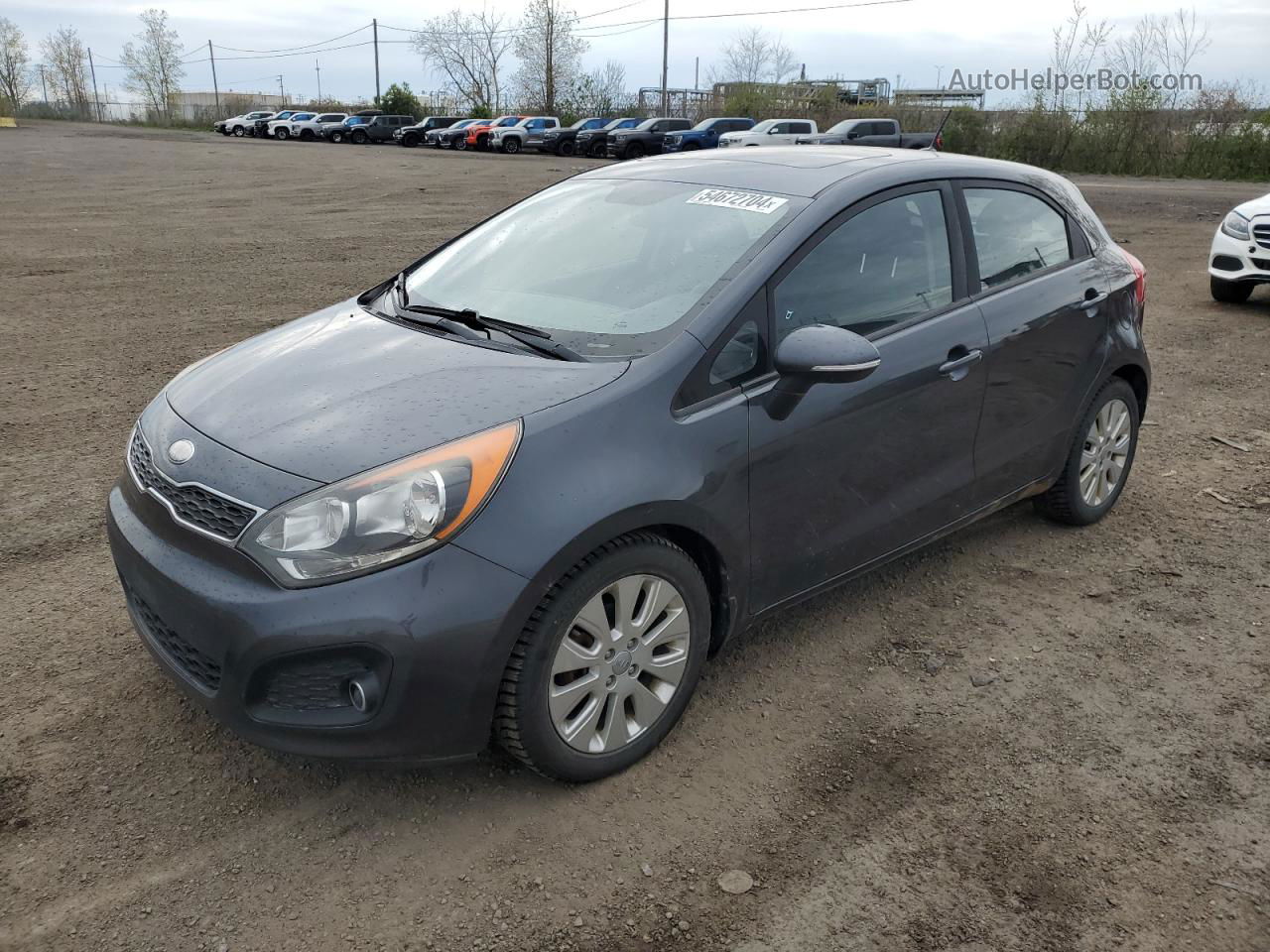 2013 Kia Rio Ex Серый vin: KNADN5A32D6861558