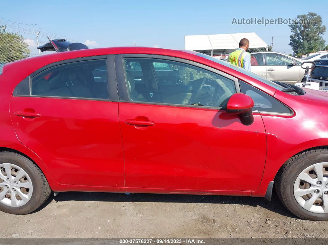 2014 Kia Rio Ex Red vin: KNADN5A32E6360400