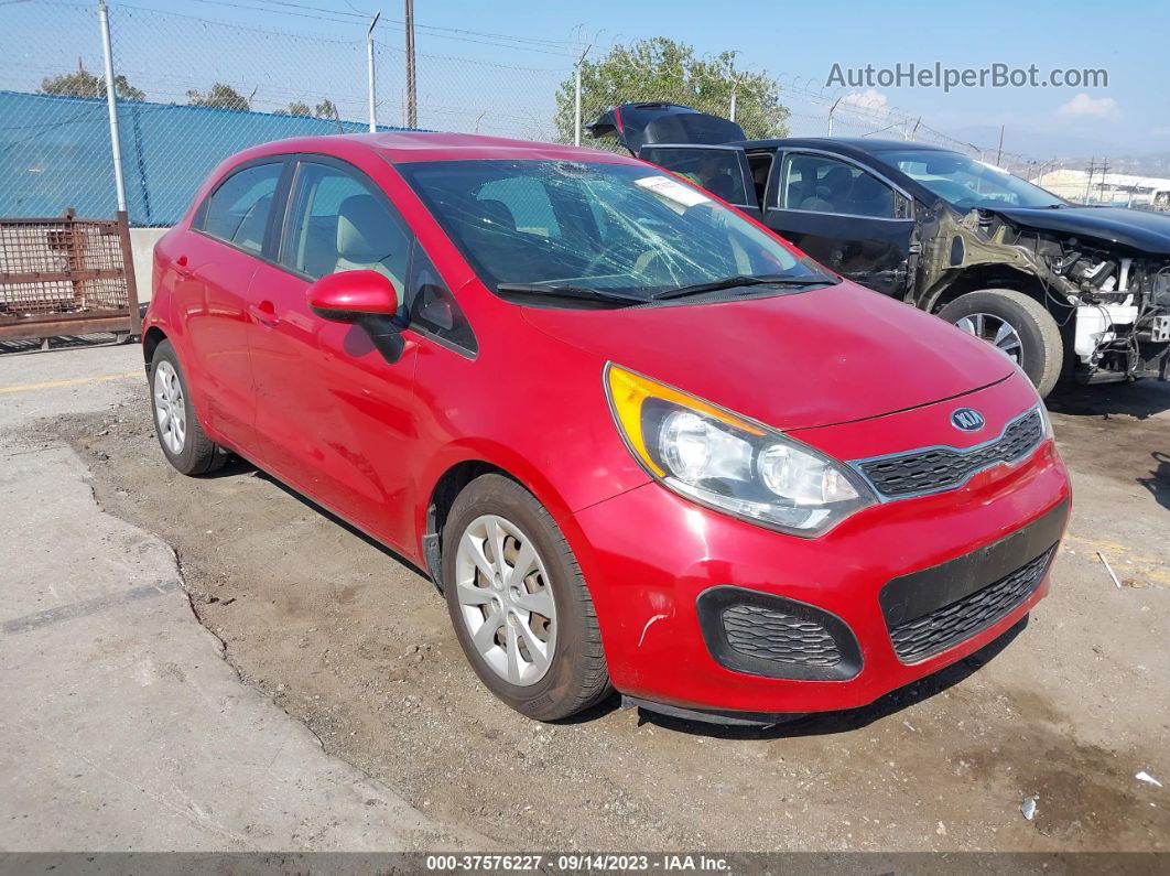 2014 Kia Rio Ex Red vin: KNADN5A32E6360400