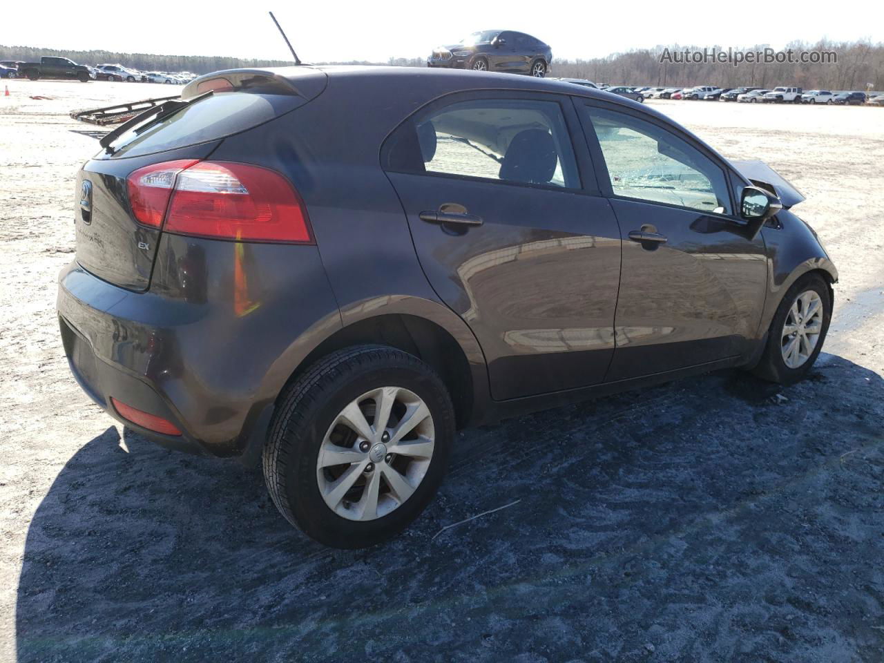 2013 Kia Rio Ex Brown vin: KNADN5A33D6195228