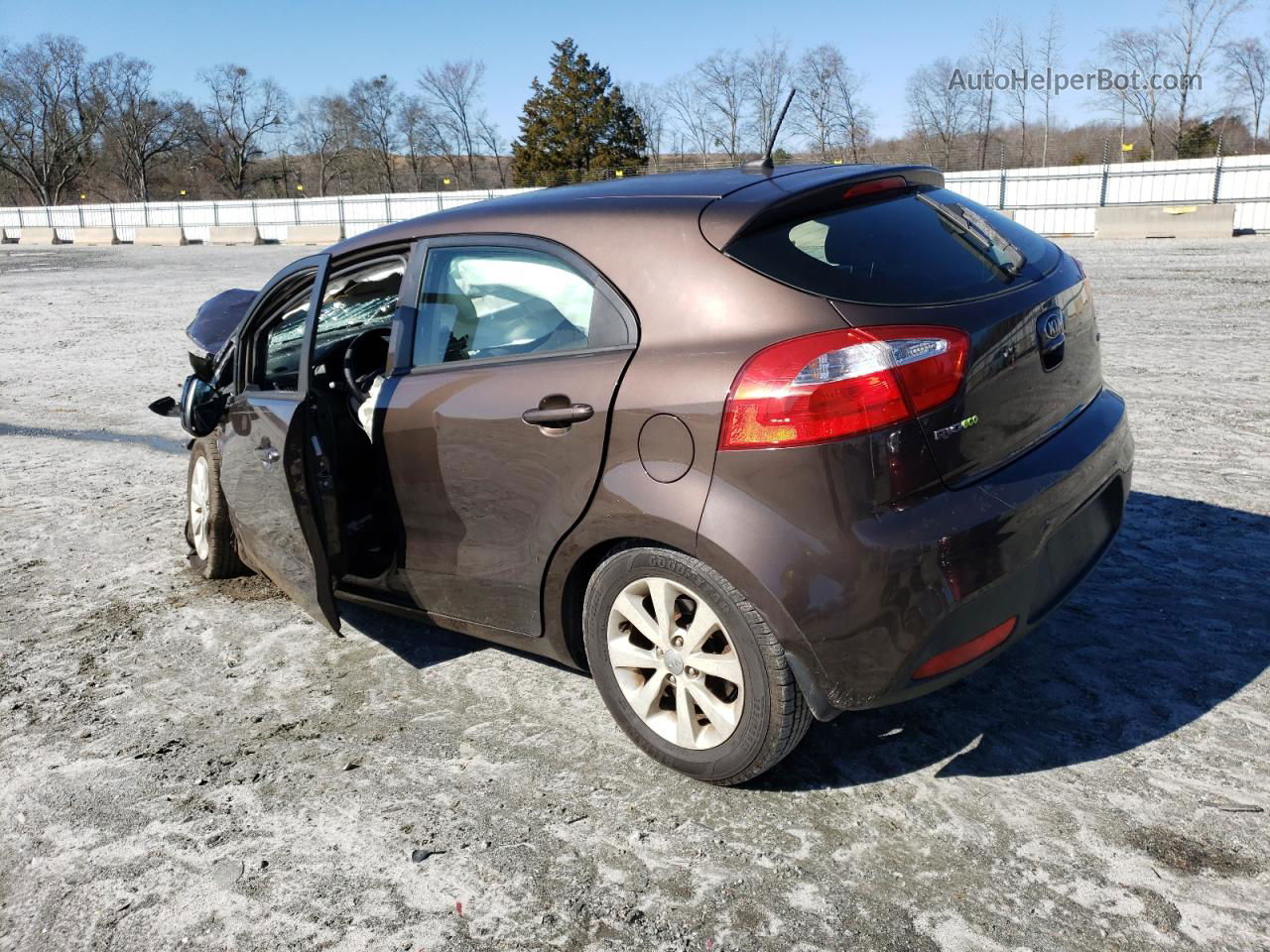 2013 Kia Rio Ex Brown vin: KNADN5A33D6195228