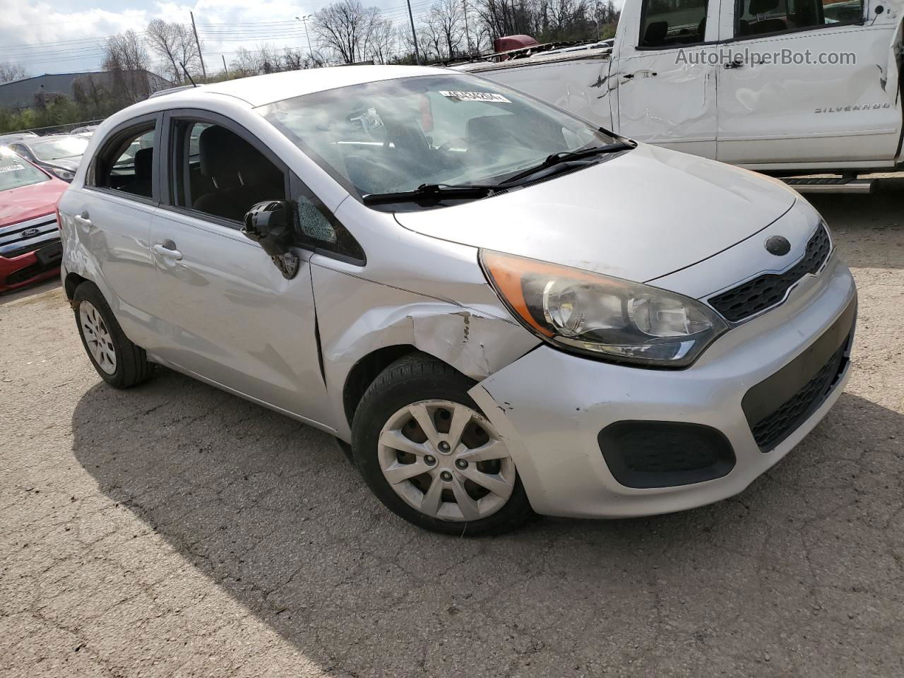 2013 Kia Rio Ex Silver vin: KNADN5A33D6245271